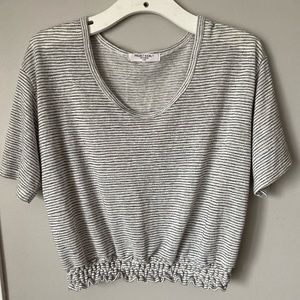 Project Social T stripe lightweight top xsmal